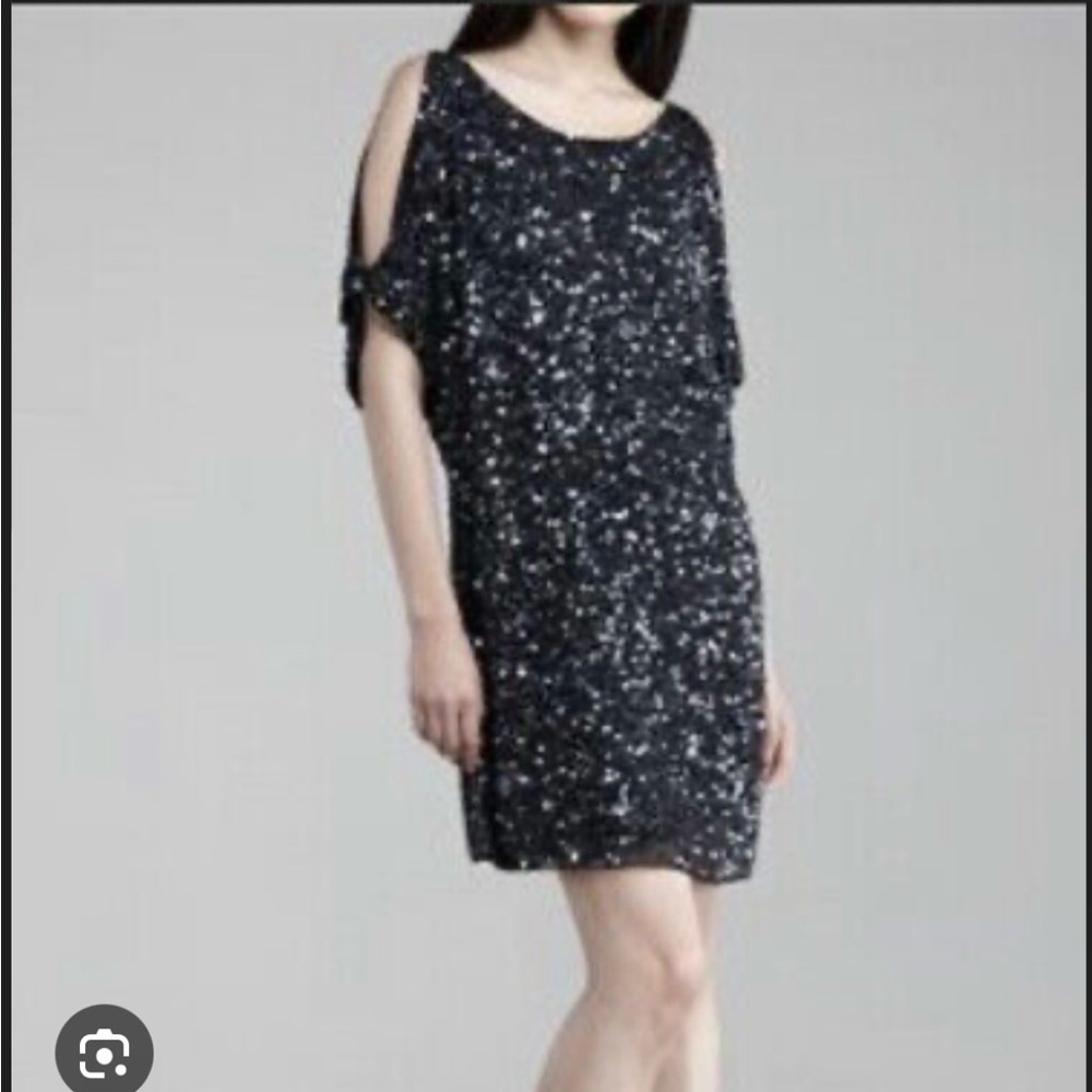 Cachet Black cutout Sleeve Mini Dress